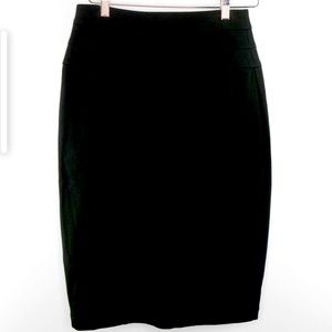 Black Ponte Pencil Skirt